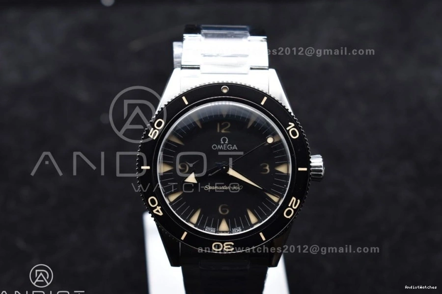 300 Bracelet 1060 Heritage 1:1 Super Tailored on Seamaster SS Edition Black Best Dial VSF Clone A8912 0518